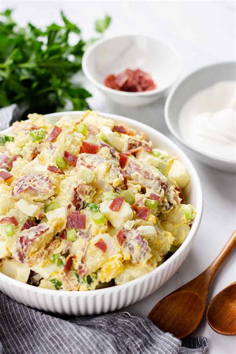 Potato Salad with Bacon and Egg | Veronika's Kitchen