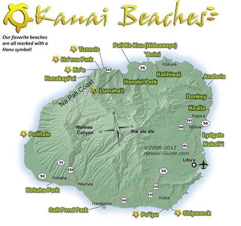 Kauai Map Printable