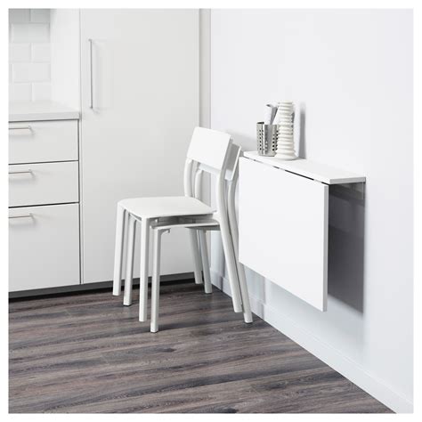 NORBERG - wall-mounted drop-leaf table, white | IKEA Hong Kong