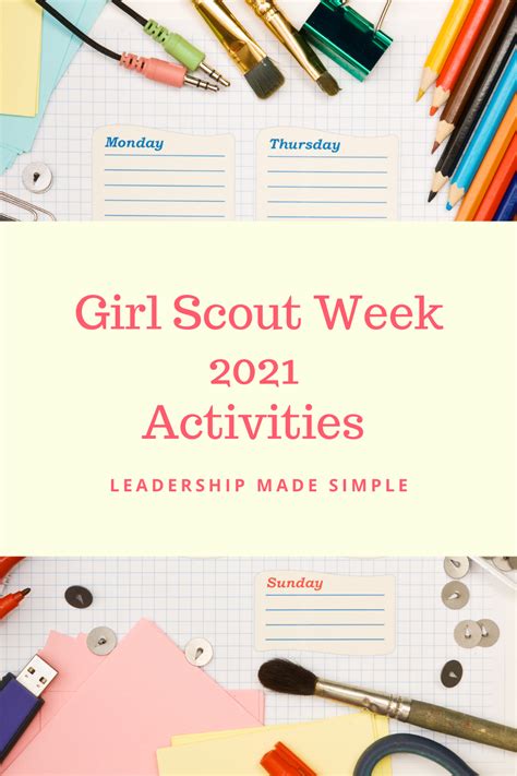 Daisy Troop Activities: Girl Scout Week 2021 Activities