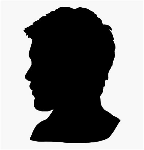 Young Man S Face Silhouette - Man Head Silhouette Png, Transparent Png , Transparent Png Image ...