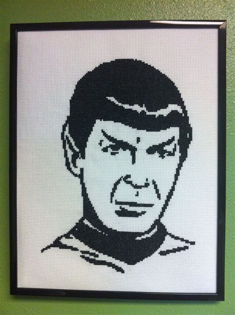 Spock Cross Stitch Pattern. $5.00, via Etsy. | Cross stitch silhouette, Cross stitch, Star trek ...