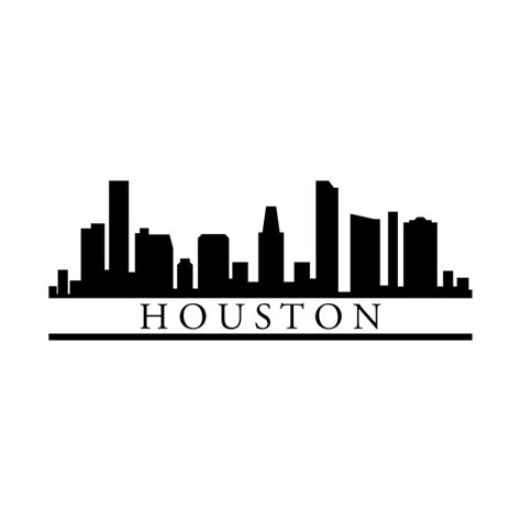 Houston Skyline Silhouette Vector at Vectorified.com | Collection of ...