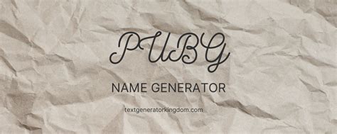 PUBG Name Generator| Style Your PUBG Account Name