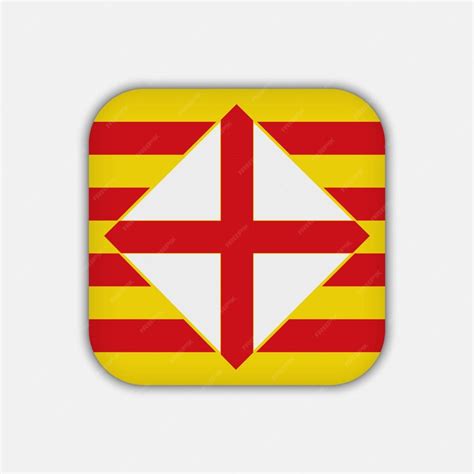 Premium Vector | Barcelona flag provinces of spain vector illustration