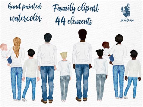 Family Clipart: family FIGURES Clipart Infant Baby - Etsy