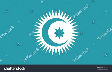 Turkestan Flag Stock Vector (Royalty Free) 457647673 | Shutterstock