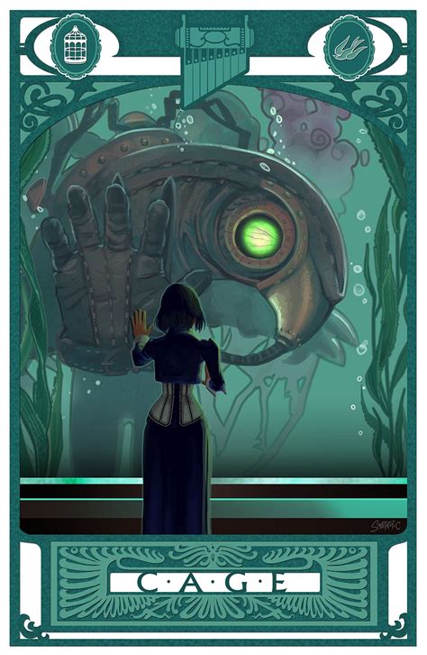 Bioshock Infinite - Songbird and Elizabeth - Art Nouveau style by ...