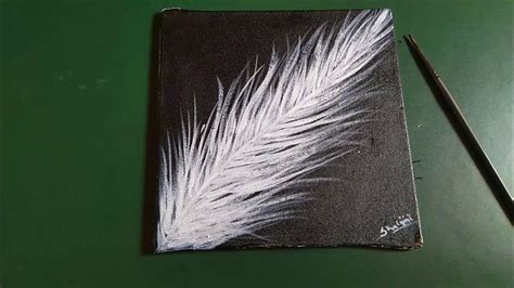 How to paint white feather easily| feather painting - YouTube