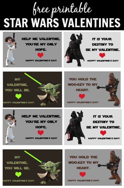 Star Wars Valentine Cards Printable | It Is a Keeper