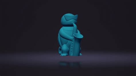 Fichier STL Squirtle Saxophone Meme - Print In Place - No Supports 🎷・Modèle à télécharger et à ...