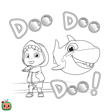 Printable Cocomelon Coloring Pages Pdf - Coloringfolder.com | Shark ...