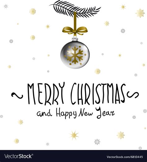 Merry christmas calligraphy handwritten Royalty Free Vector