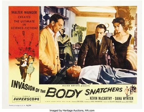 INVASION OF THE BODY SNATCHERS released Feb. 6, 1956 stars Kevin McCarthy and Dana Wynter with ...