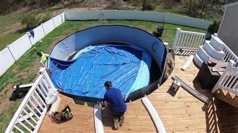 How to Install Above Ground Salt Water Pool pt.2 - YouTube