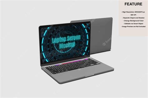 Premium PSD | Laptop screen mockup psd 4000x2670px