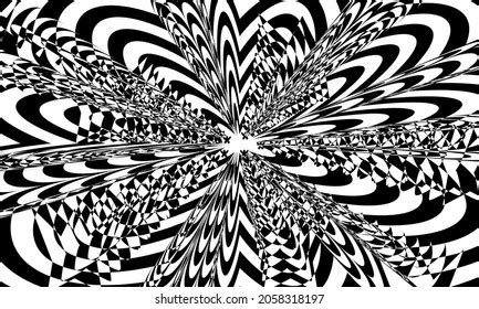 Patterns Style Op Art Optical Illusion Stock Illustration 2058318197 ...