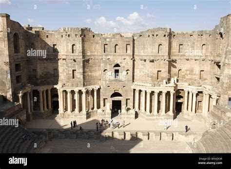 Bosra roman amphitheatre Stock Photo - Alamy