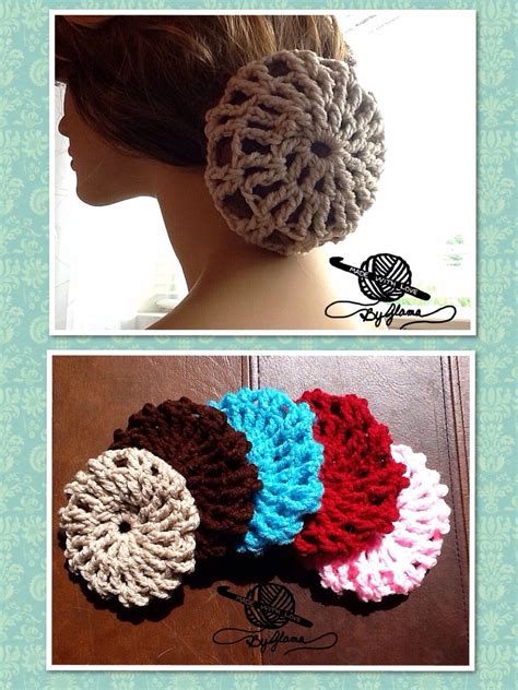 Hair Bun Covers I just Learned to Crochet | Crochet hair accessories, Crochet snood, Crochet ...