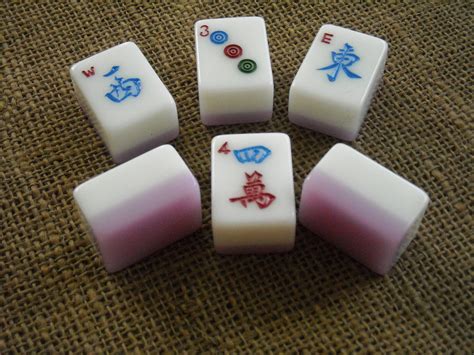 Lavender and White Large Size Mahjong Tiles - Mahjong Tiles for Crafts - Mahjongg Supplies by ...