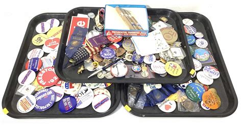 Lot - Assorted Political Buttons/ Pins, Pin Backs, Badge