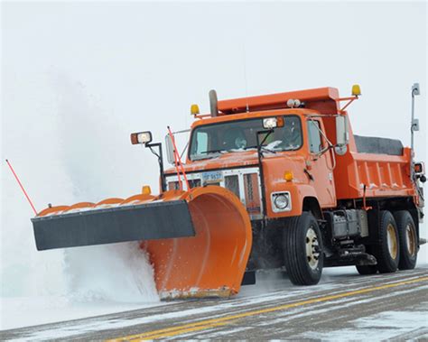 Semi Trying To Pass NDDOT Snow Plow Hits It In Snow Fog On Interstate ...