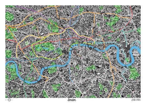 9 Beautiful Illustrated Maps Of London: Posters And Prints You Can Buy