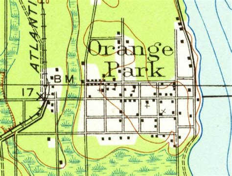 Map of Orange Park, 1917, Florida