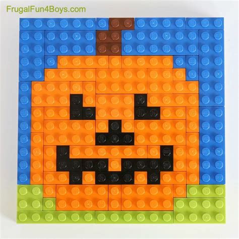 Fall LEGO Mosaic Ideas with Printable Building Cards - Frugal Fun For Boys and Girls | Lego ...