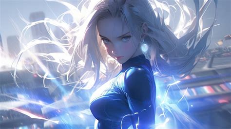 Premium AI Image | Epic Anime Style Empowered Girl Exhibits Super ...