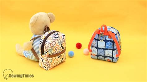 DIY Mini Backpack Coin Purse - diy pouch and bag with sewingtimes