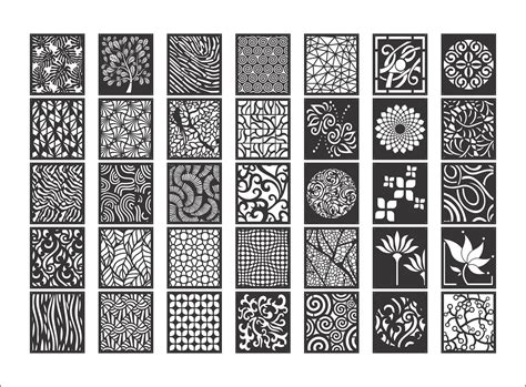 Decorative Screen Patterns Collection DXF File Free Download - 3axis.co