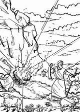 Moses On Mount Sinai Coloring Page Sketch sketch template