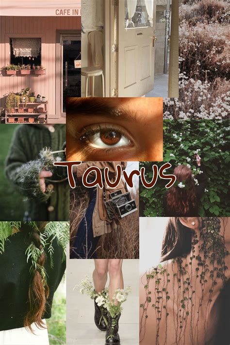 a collage of photos with the words taurus written over them and images ...