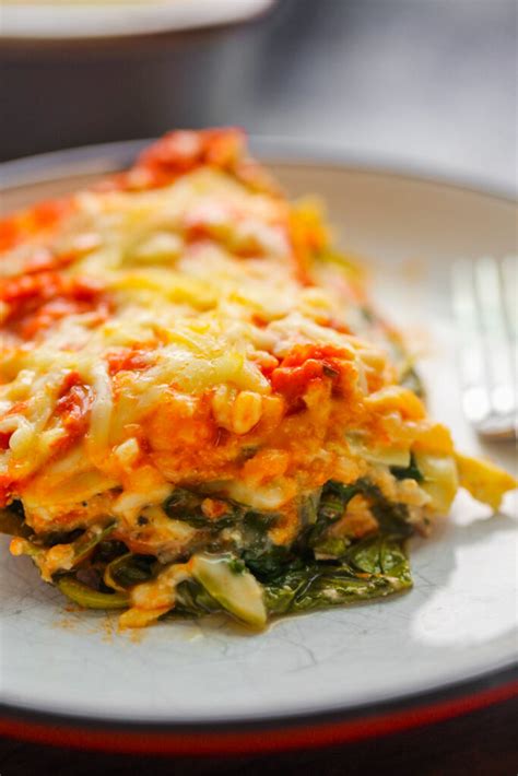 Spinach Mushroom Lasagna - HealthyHappyLife.com