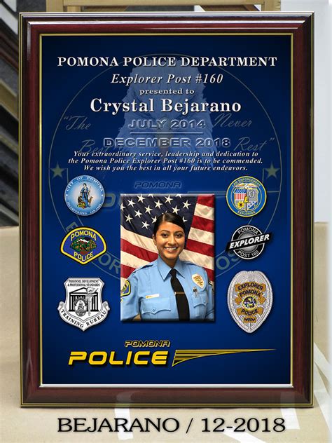 Pomona PD Projects from Badge Frame