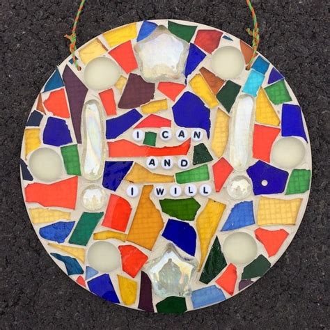 Stained Glass Mosaic Inspirational Quotes Art by DeesignsByHarris