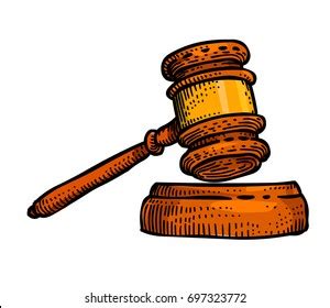 Judge Gavel Cartoon Hand Drawn Image Stock Vector (Royalty Free ...