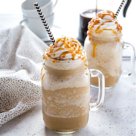 Easy Homemade Caramel Frappuccino {Starbucks} - The Busy Baker