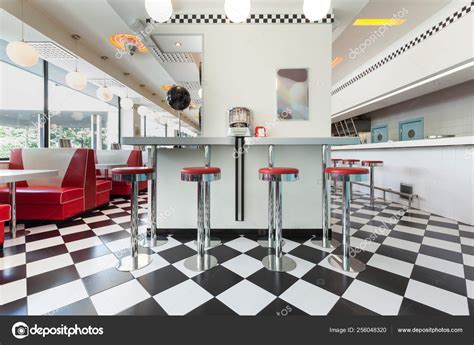 American Diner Restaurant Retro Interior Stock Photo by ©arizanko 256048320