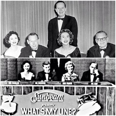 The original panelists of What's My Line (1950-1967). Host, John Daly, with Dorothy Kilgallen ...