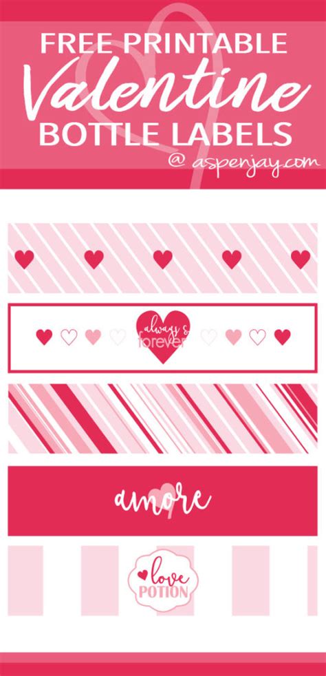 Free Printable Valentine Bottle Labels - Aspen Jay