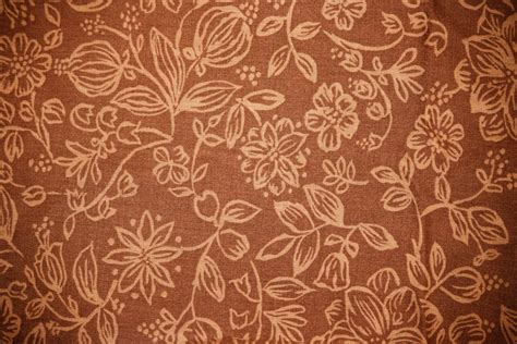 Brown Fabric with Floral Pattern Texture – Photos Public Domain