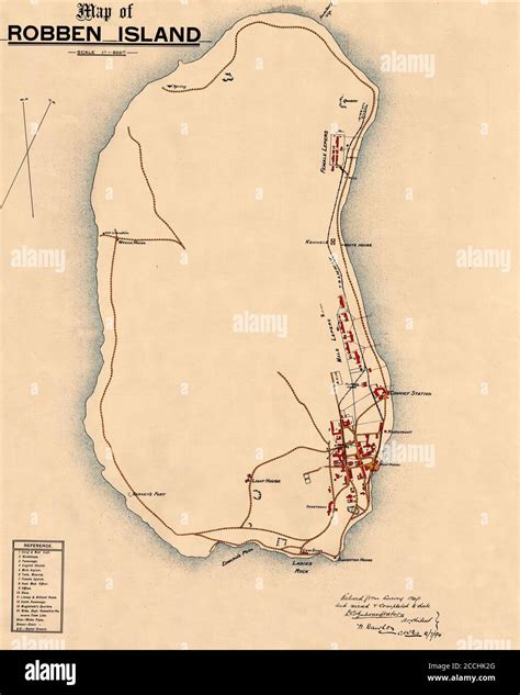 Map Of Robben Island 1894 Stock Photo - Alamy