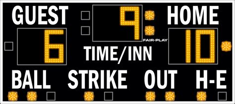 BA-7109CL-2 Baseball Scoreboard - Fair-Play Scoreboards