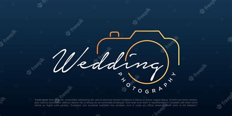 Premium Vector | Wedding photography logo design vector template