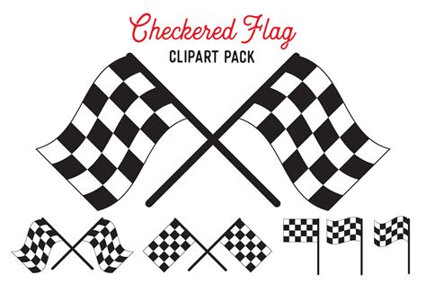 Checkered Flag SVG Vector Design Bundle - Vector Cut Files (272277 ...