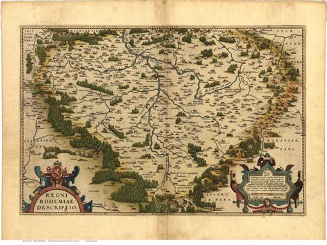 Bohemia, 1570 Ortelius - Old Map Reprint - World - OLD MAPS