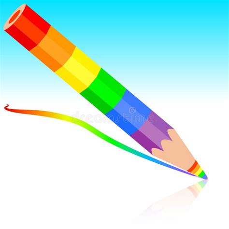 Rainbow Pencil , Vector Illustration. Stock Vector - Image: 36375866