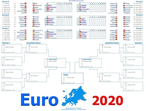 Smartcoder 247 - Euro 2020 Football Wallcharts and Excel Templates: Euro 2020 Wall Charts and ...